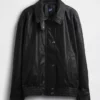 Giacca oversize in pelle vegana