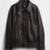 Giacca oversize in pelle vegana