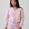 Giacca oversize trapuntata con zip per bambini
