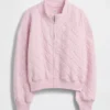 Giacca oversize trapuntata con zip per bambini