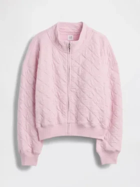 Giacca oversize trapuntata con zip per bambini
