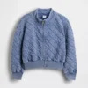 Giacca oversize trapuntata con zip per bambini