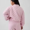 Giacca oversize trapuntata con zip per bambini