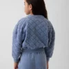 Giacca oversize trapuntata con zip per bambini