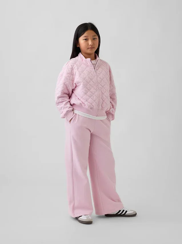 Giacca oversize trapuntata con zip per bambini