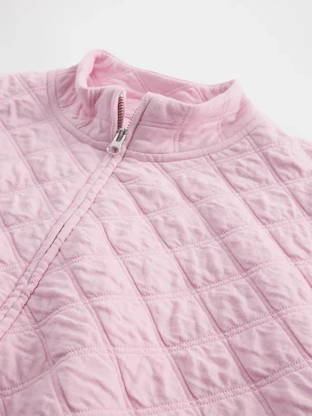 Giacca oversize trapuntata con zip per bambini