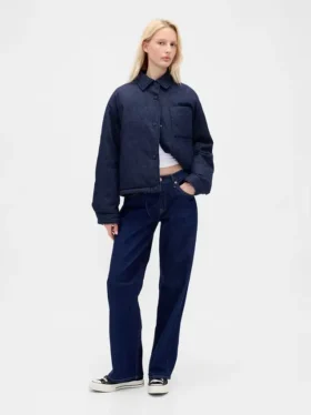 Giacca piumino in denim