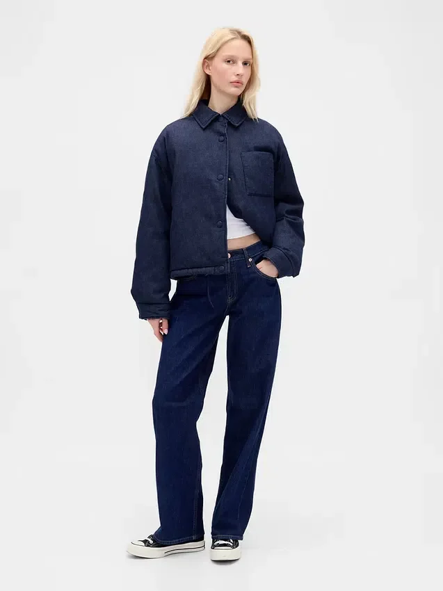 Giacca piumino in denim