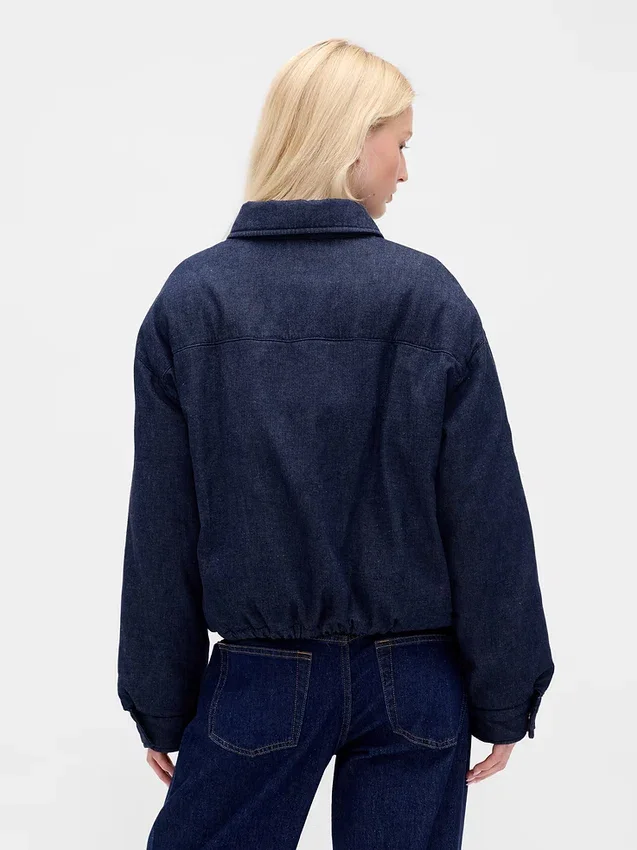 Giacca piumino in denim