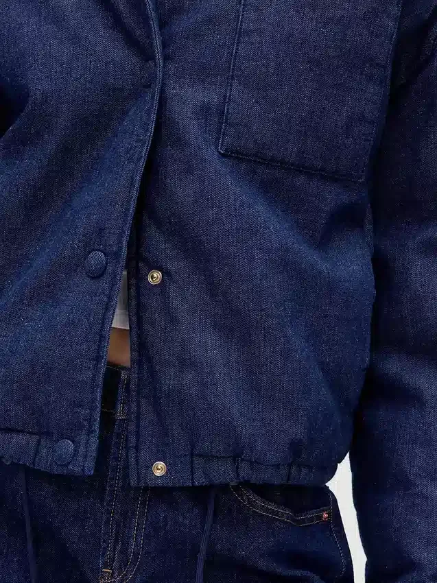 Giacca piumino in denim