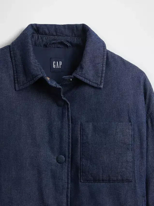 Giacca piumino in denim
