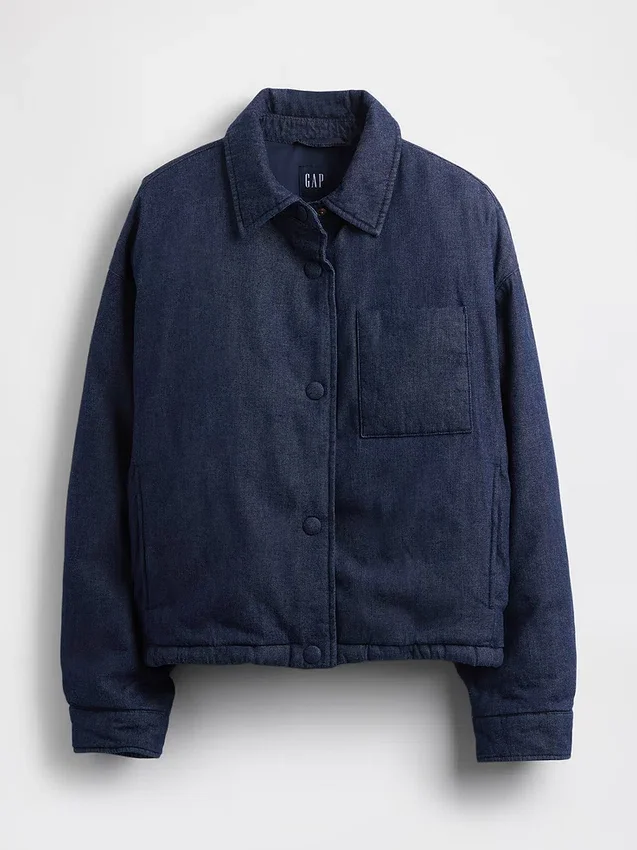 Giacca piumino in denim