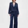 Giacca trench corta in denim ultrasoft