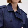 Giacca trench corta in denim ultrasoft
