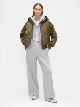Giacca utility con cappuccio foderata in pelliccia sintetica