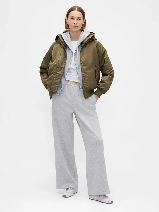 Giacca utility con cappuccio foderata in pelliccia sintetica