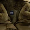 Giacca utility con cappuccio foderata in pelliccia sintetica
