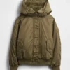 Giacca utility con cappuccio foderata in pelliccia sintetica