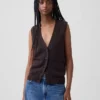 Gilet con tasche in 100% cotone