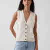 Gilet con tasche in 100% cotone
