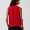 Gilet con tasche in 100% cotone