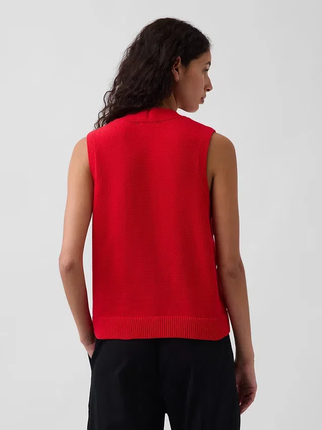 Gilet con tasche in 100% cotone