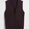 Gilet con tasche in 100% cotone