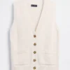 Gilet con tasche in 100% cotone