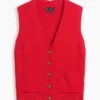 Gilet con tasche in 100% cotone