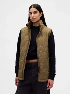 Gilet imbottito trapuntato leggero riciclato