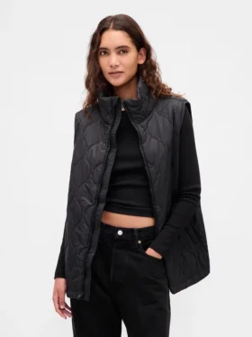 Gilet imbottito trapuntato leggero riciclato