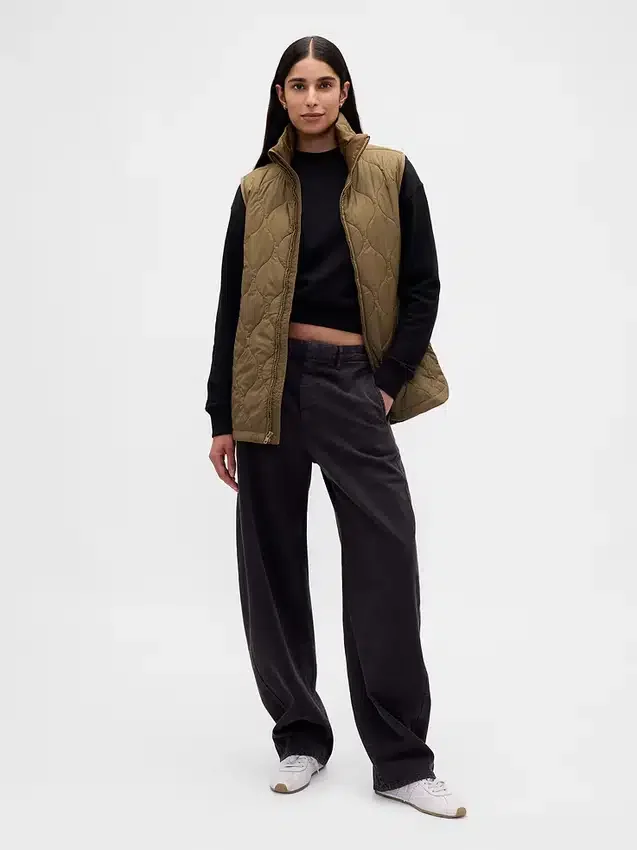 Gilet imbottito trapuntato leggero riciclato