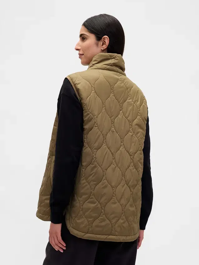 Gilet imbottito trapuntato leggero riciclato