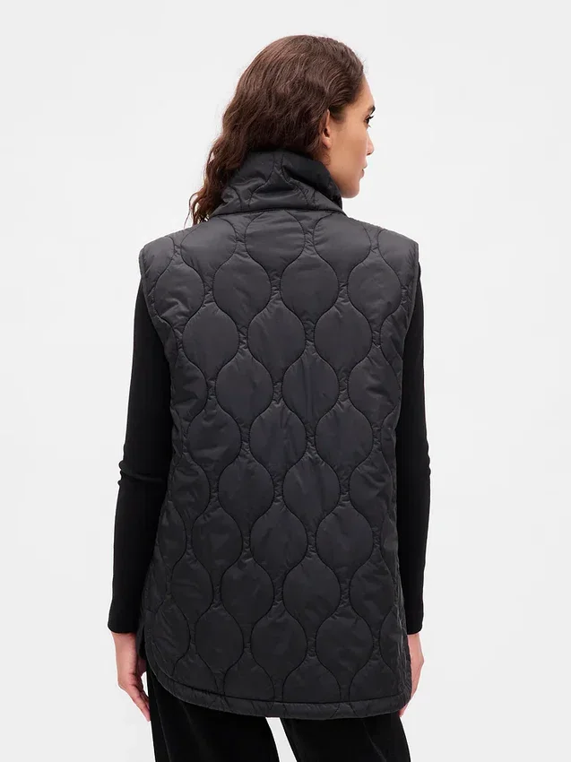 Gilet imbottito trapuntato leggero riciclato