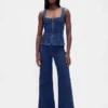Gilet in denim con cerniera