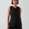 Gilet lungo a collo alto