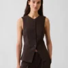 Gilet lungo a collo alto