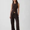 Gilet lungo a collo alto