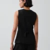 Gilet lungo a collo alto