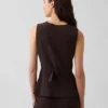 Gilet lungo a collo alto