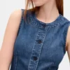 Gilet lungo in denim ultra morbido