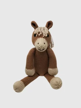 Giocattolo a maglia a forma di cavallo
