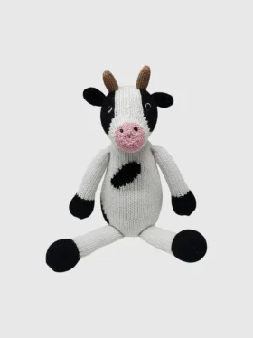 Giocattolo in maglia a forma di mucca
