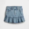 Gonna a balze in denim per bambini
