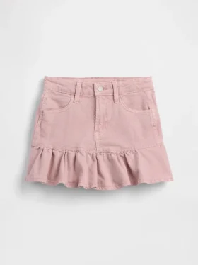 Gonna a balze in denim per bambini