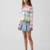 Gonna a pieghe in denim per bambini