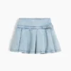 Gonna a pieghe in denim per bambini