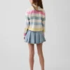 Gonna a pieghe in denim per bambini