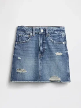 Gonna in denim a vita alta per bambini