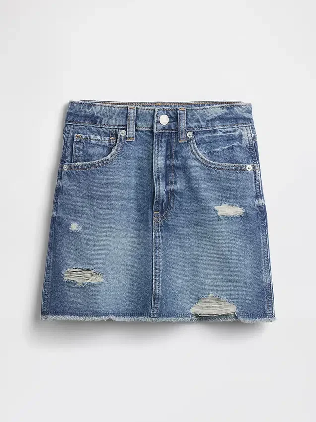 Gonna in denim a vita alta per bambini